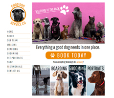 dog services sample website