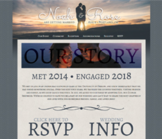 wedding couple sample website